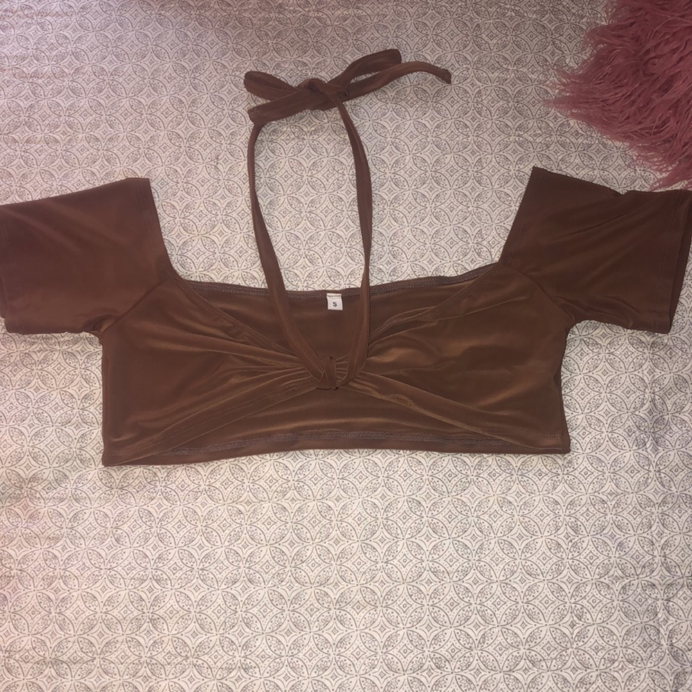 Brown bronze high waisted bikini - Picture 4 of 5